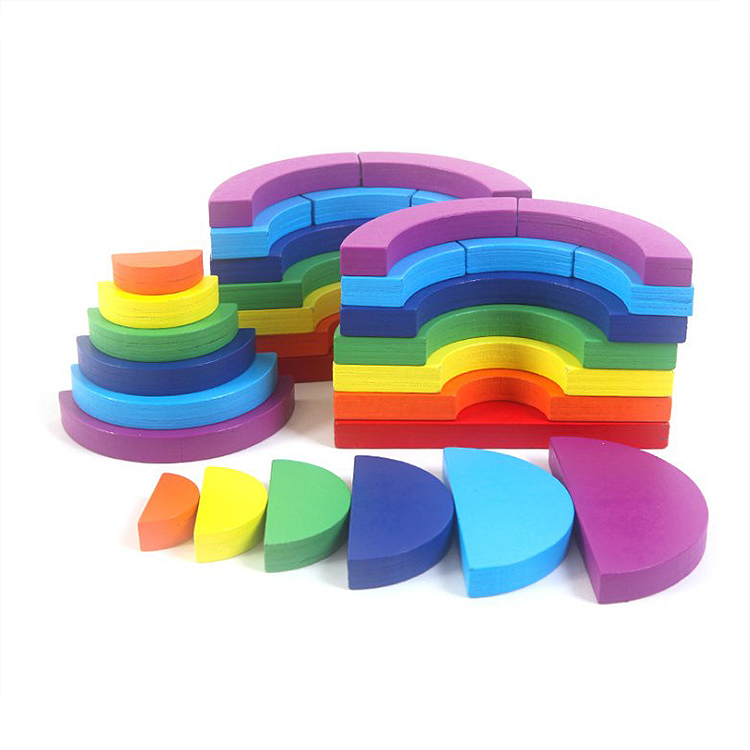 ABL-1232 Wooden Rainbow Stacking Toy