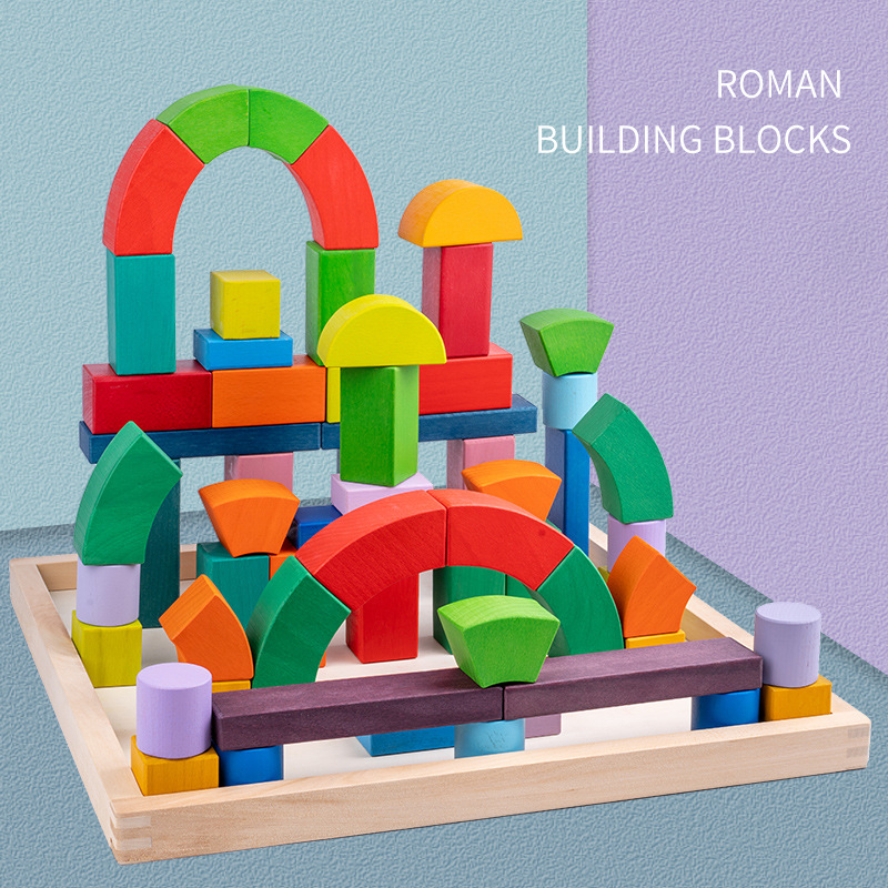 IN-DC2810 Rainbow Blocks Stacking Toys